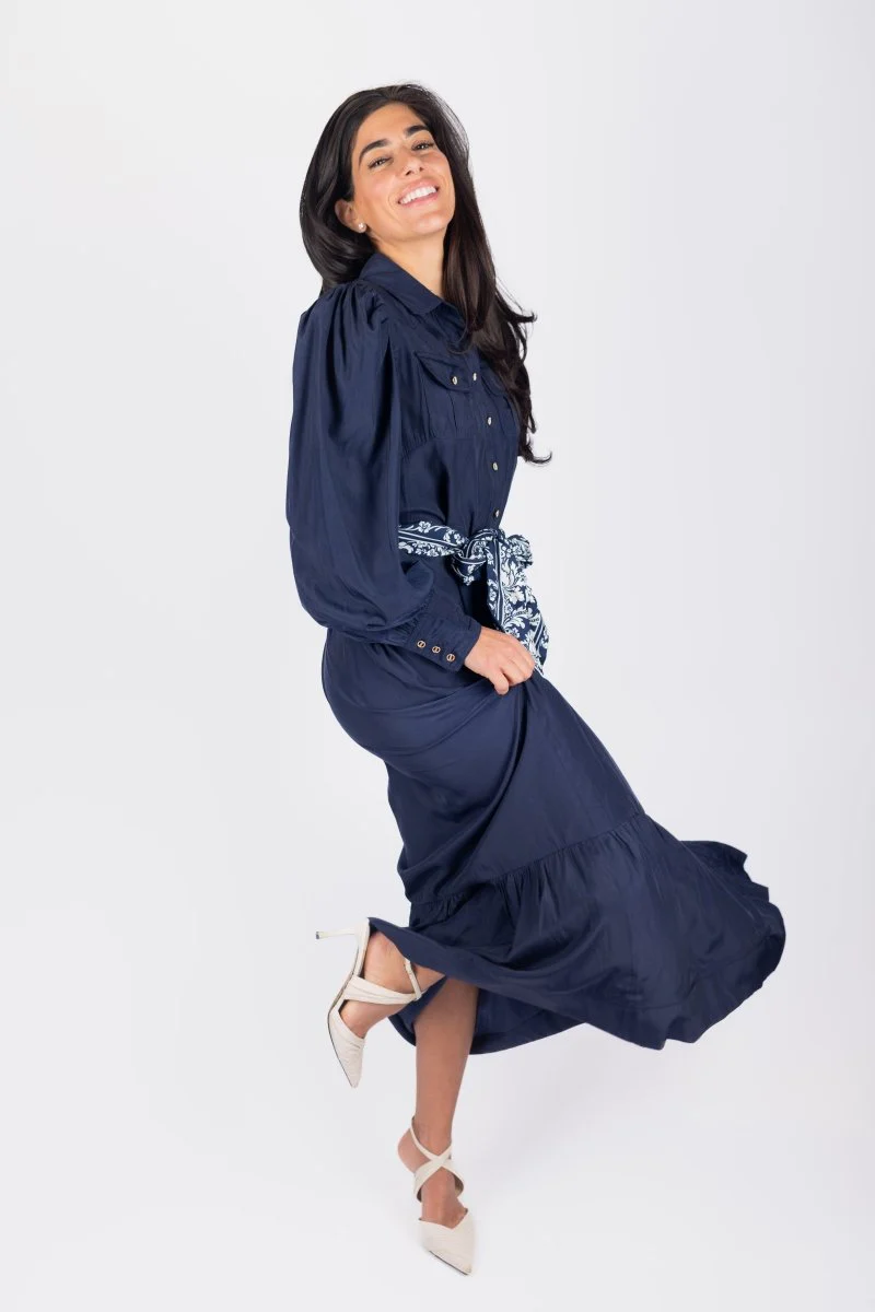 Alex Dress 53" (Navy) - Image 3