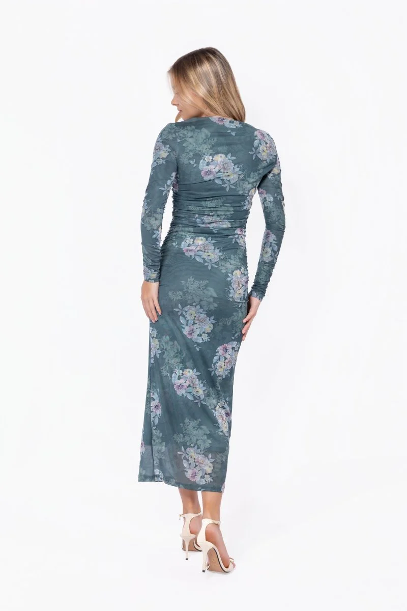 Alia Dress (Green Flower) - Image 4