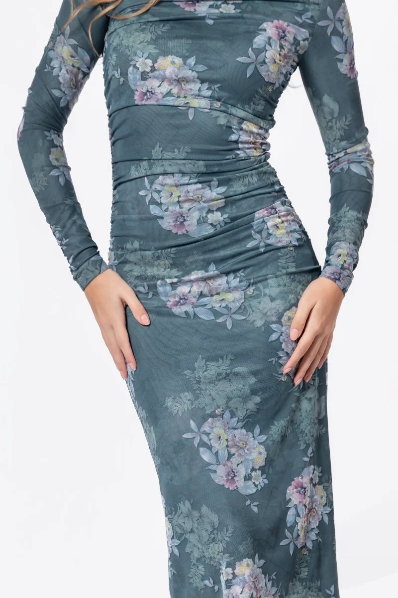 Alia Dress (Green Flower) - Image 6