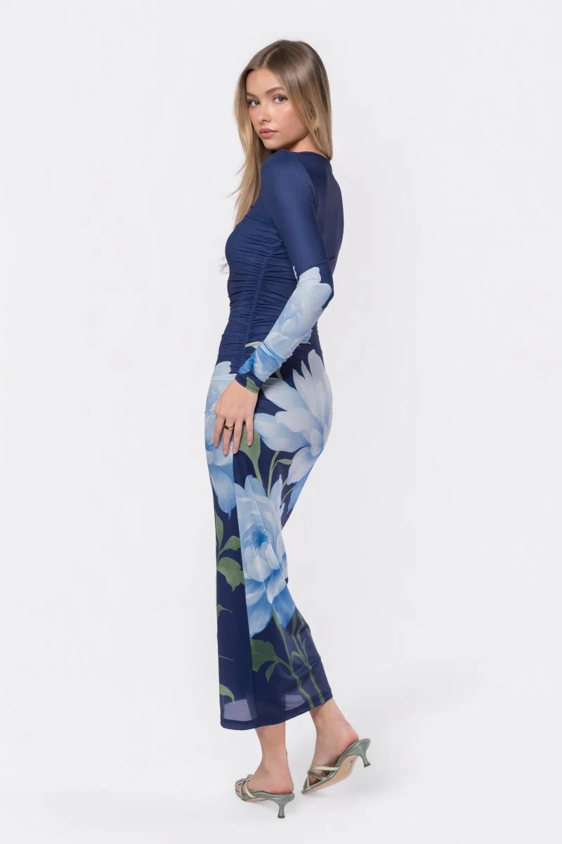 Alia Dress (Navy Ground) - Image 5