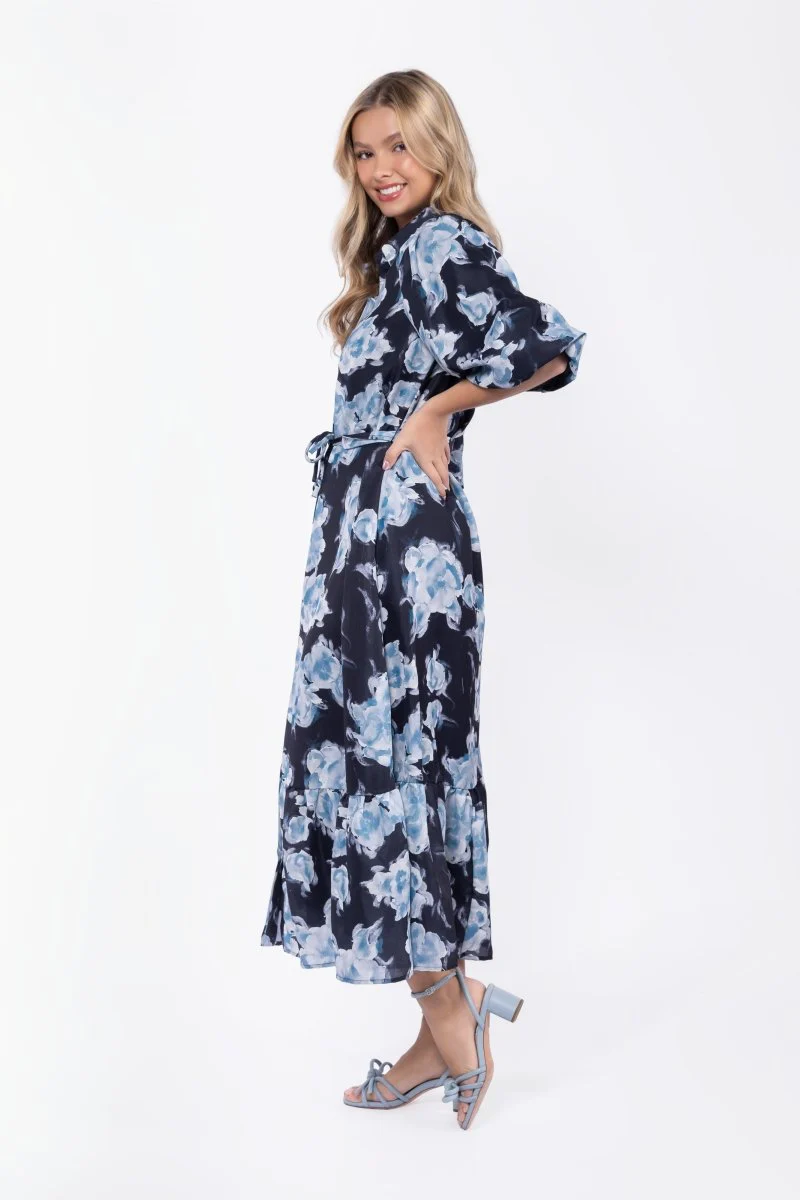Alice Dress Short Sleeve 53" (Black Flower) - Image 3