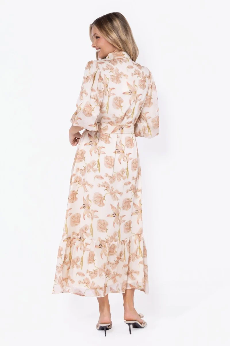 Alice Dress Short Sleeve (Ivory Khaki) - Image 4