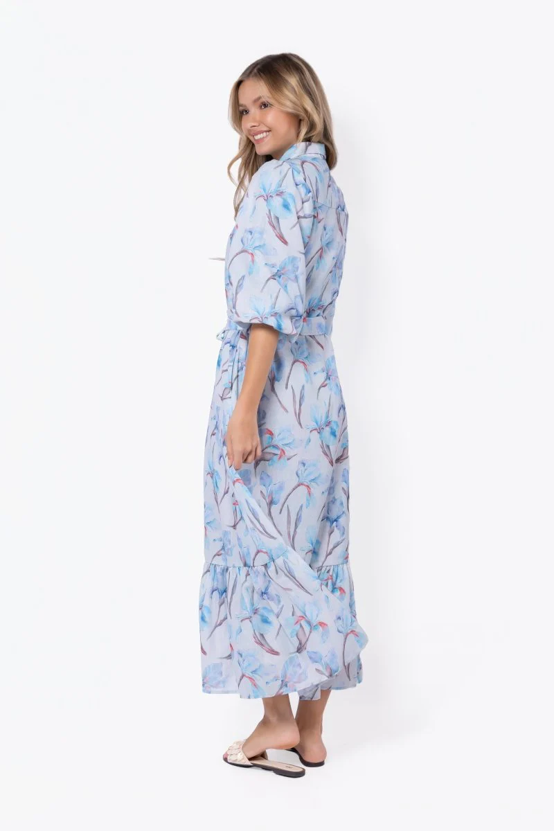 Alice Dress Short Sleeve (Blue Flower) - Image 4