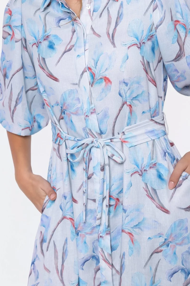 Alice Dress Short Sleeve (Blue Flower) - Image 6