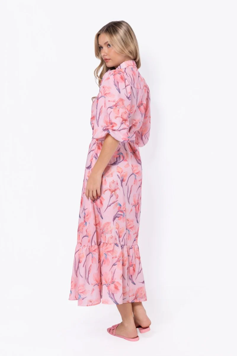 Alice Dress Short Sleeve (Peach Flower) - Image 3
