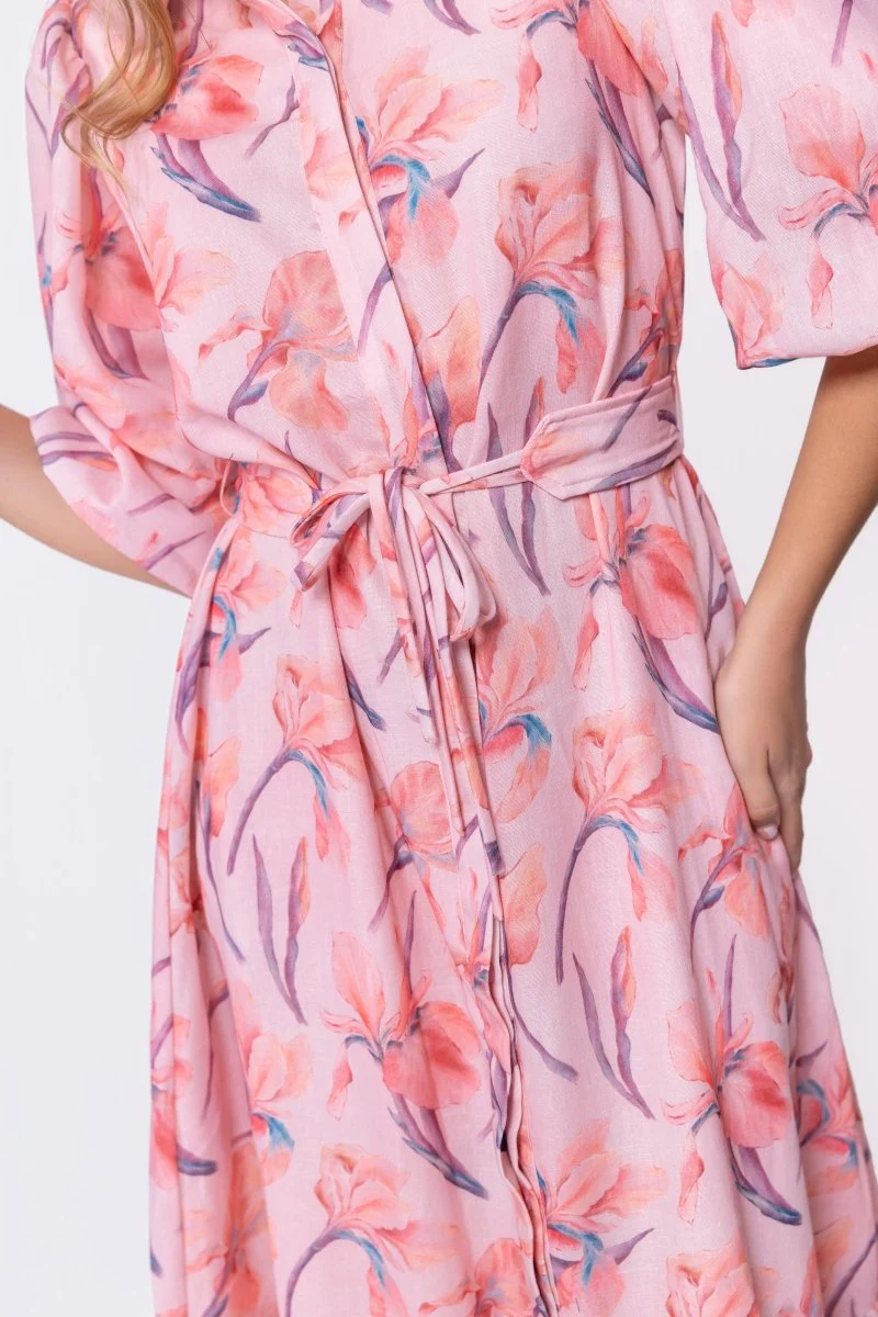 Alice Dress Short Sleeve (Peach Flower) - Image 5