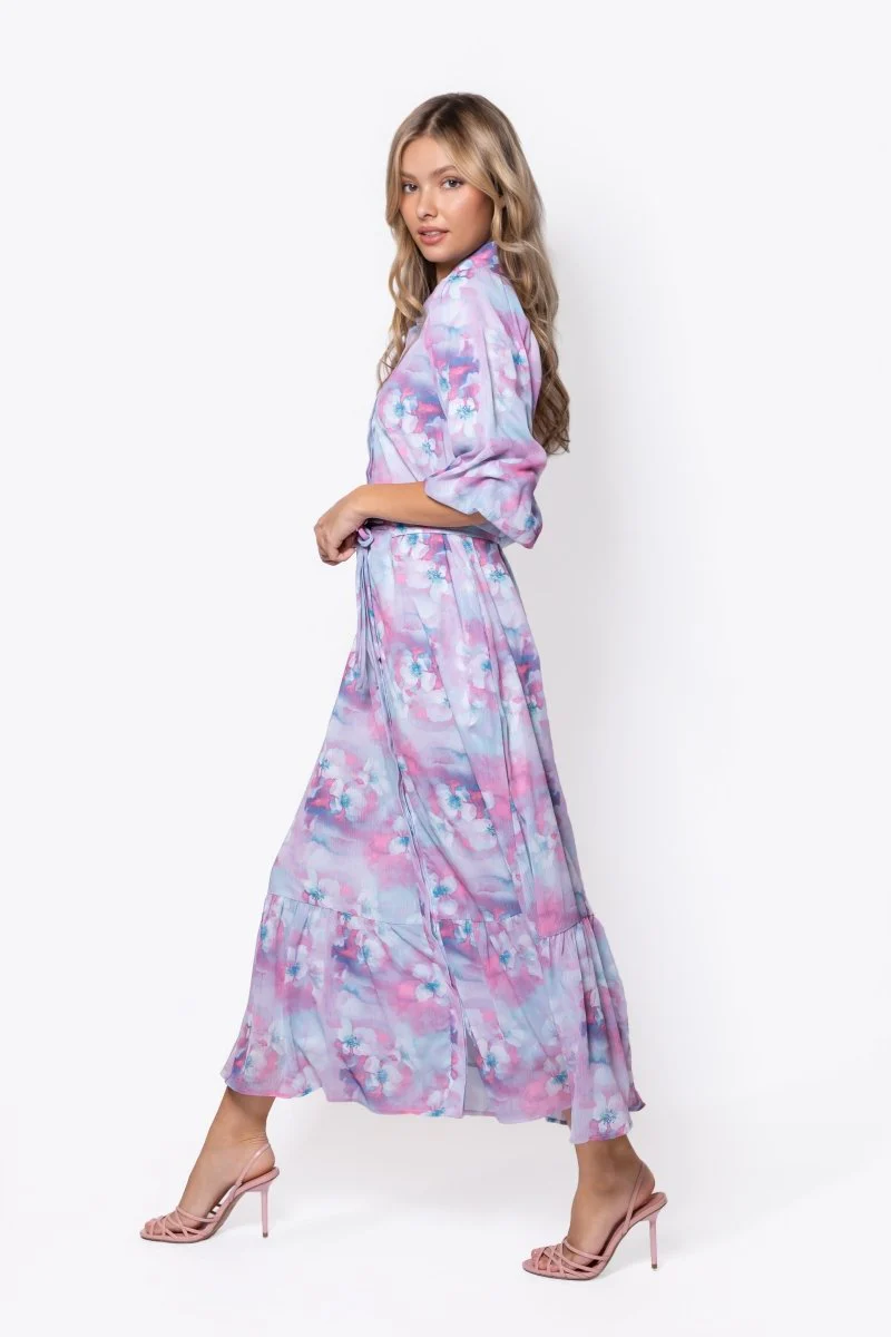 Alice Dress Short Sleeve (Raspberry/Blue) - Image 3