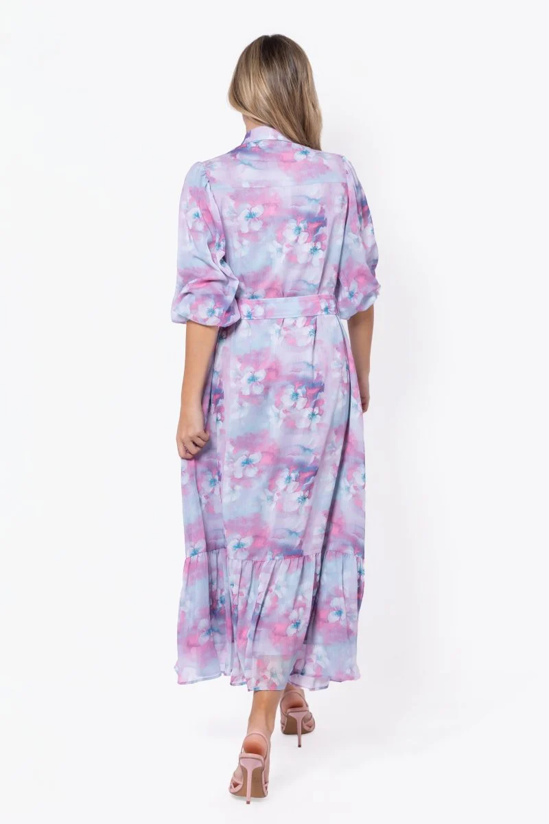 Alice Dress Short Sleeve (Raspberry/Blue) - Image 4