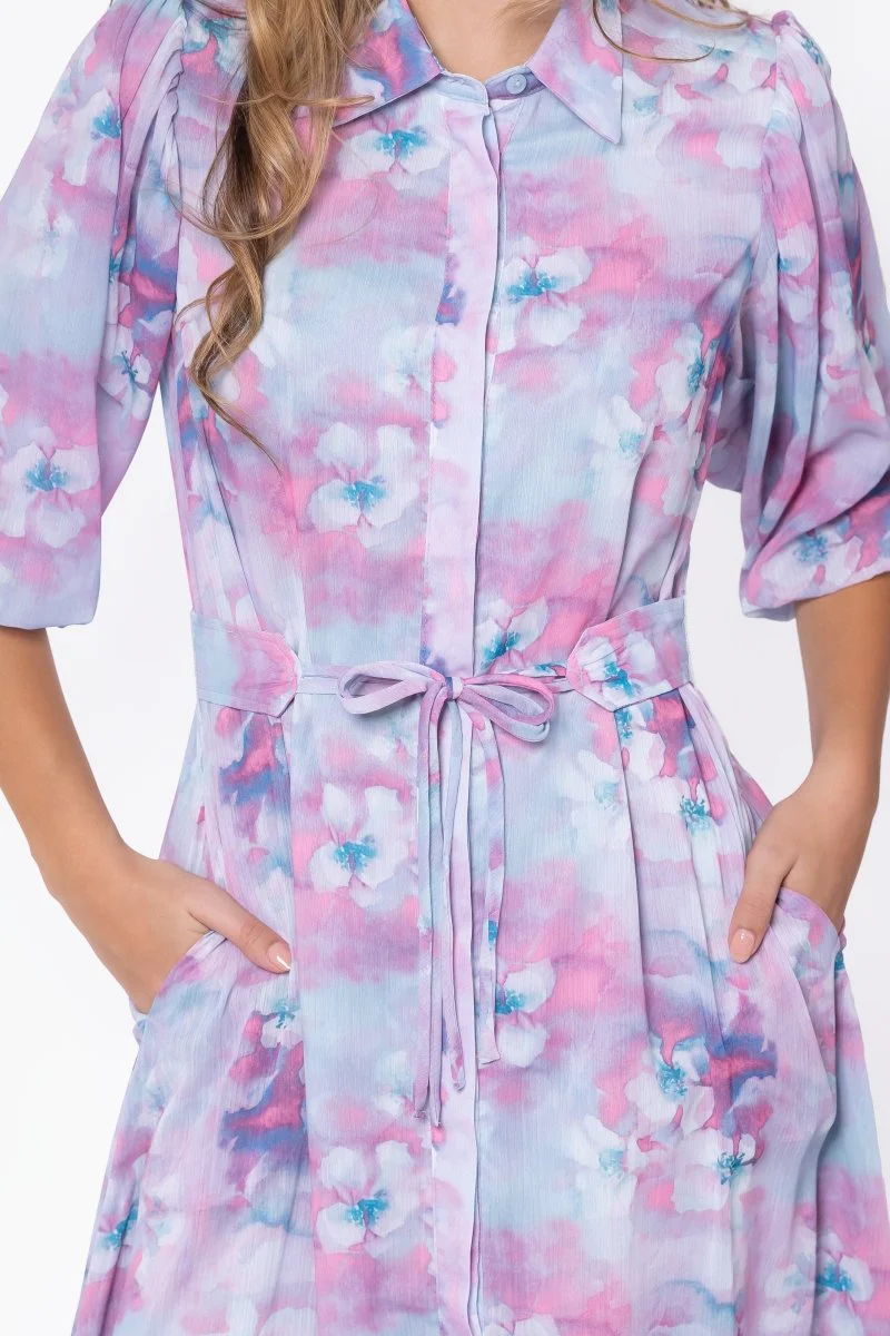 Alice Dress Short Sleeve (Raspberry/Blue) - Image 6