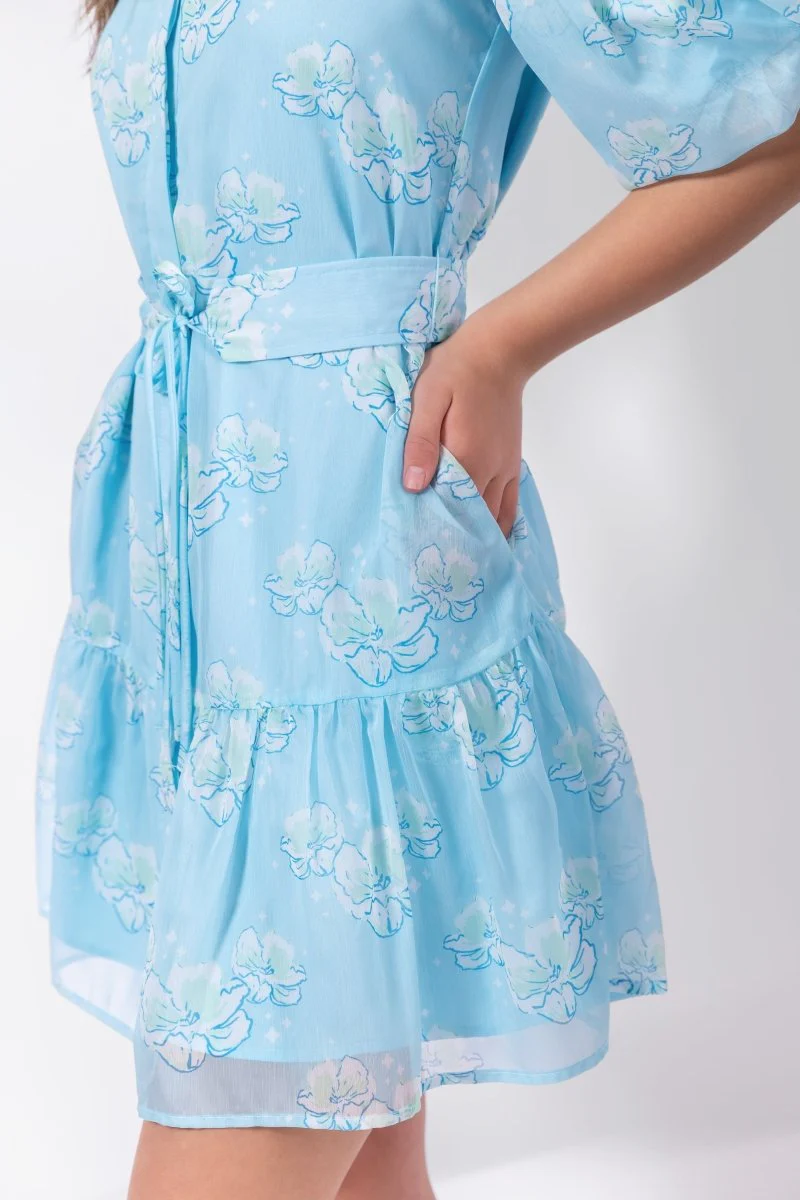 Allie Dress Short Sleeve 37" (Blue Green) - Image 3