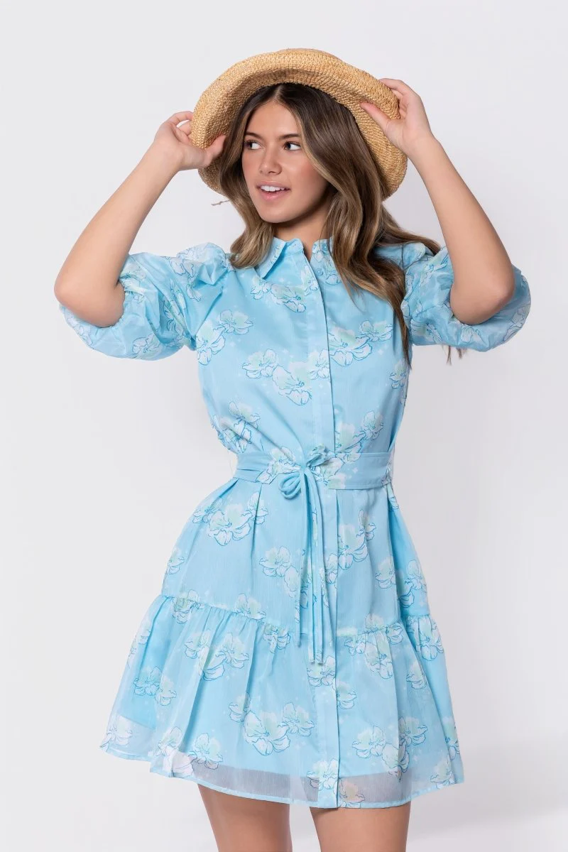 Allie Dress Short Sleeve 37" (Blue Green) - Image 5