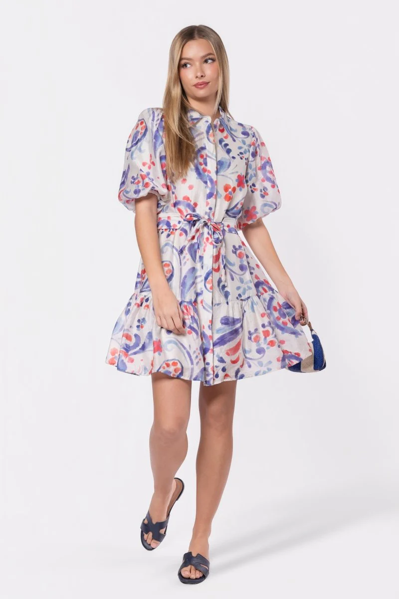 Allie Dress Short Sleeve 37" (Purple Red) - Image 2