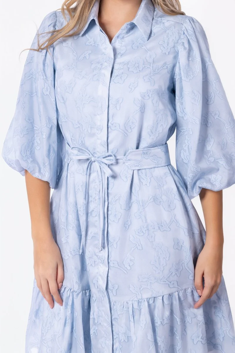 Allie Dress Short Sleeve 41" (Light Blue) - Image 5