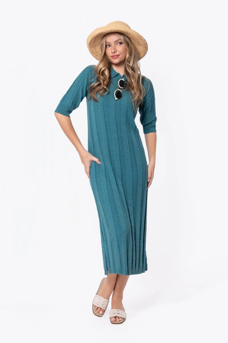 Amara Dress (Teal Green) - Image 3
