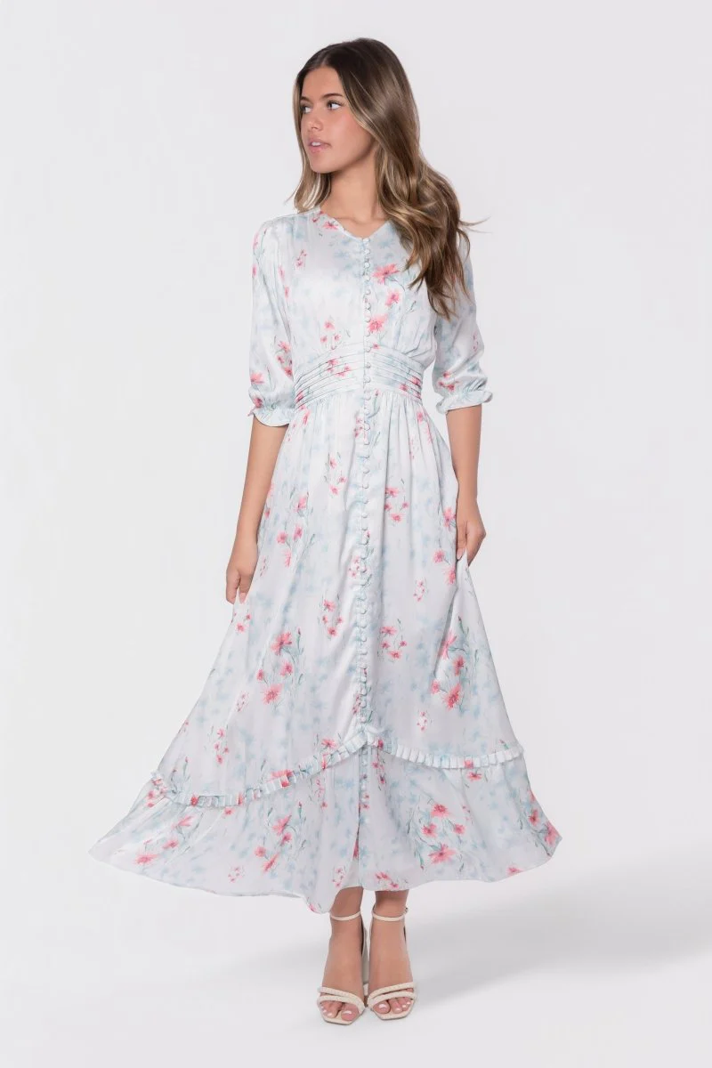Amelia Dress (Ivory Ground)