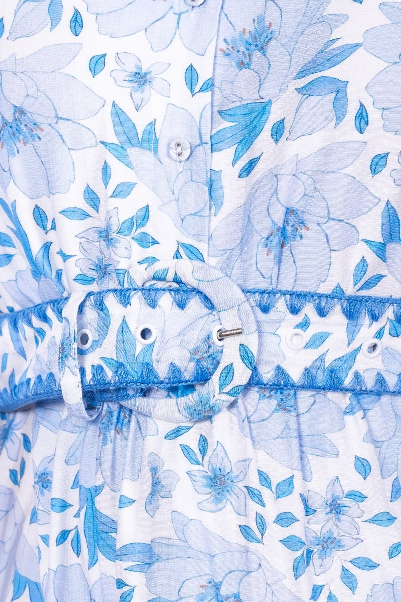 Analia Dress 36" (Blue Flower) - Image 5