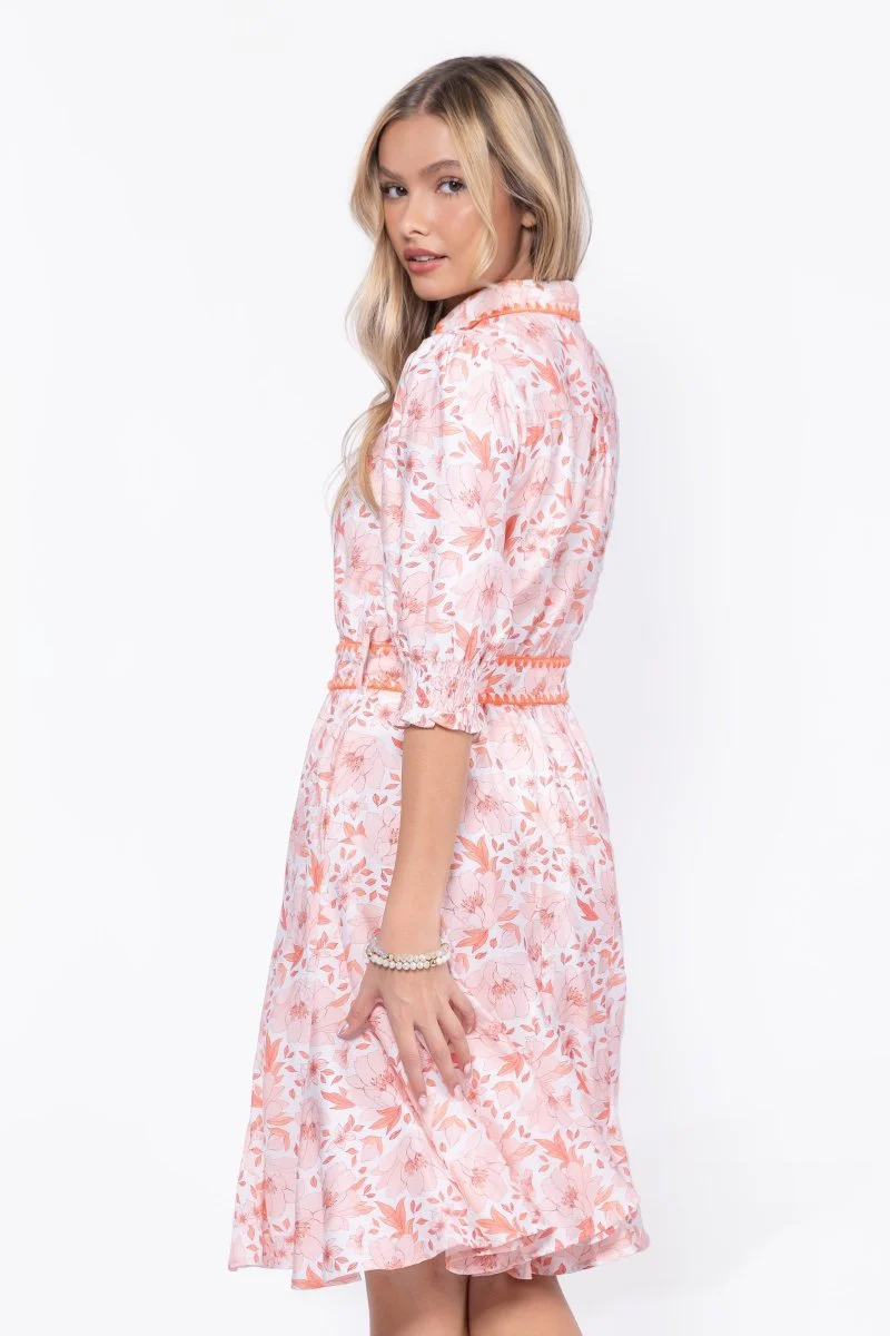 Analia Dress 41" (Peach Flower) - Image 5