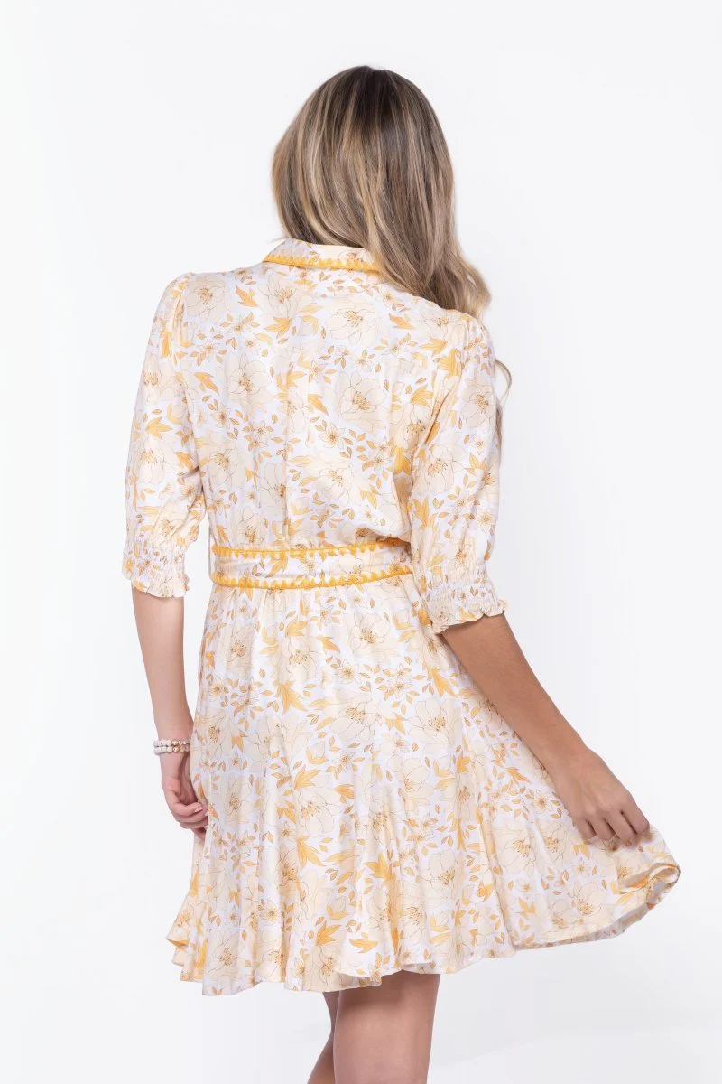 Analia Dress 36" (Yellow Flower) - Image 4