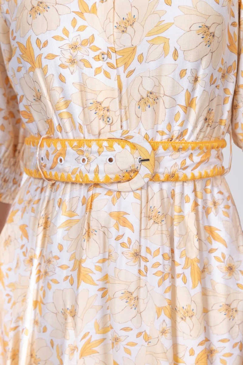 Analia Dress 36" (Yellow Flower) - Image 6