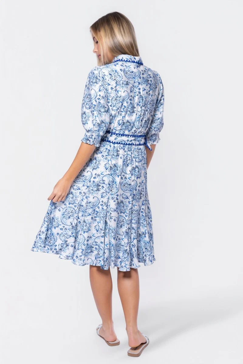 Analia Dress 42" (Blue Pattern) - Image 4