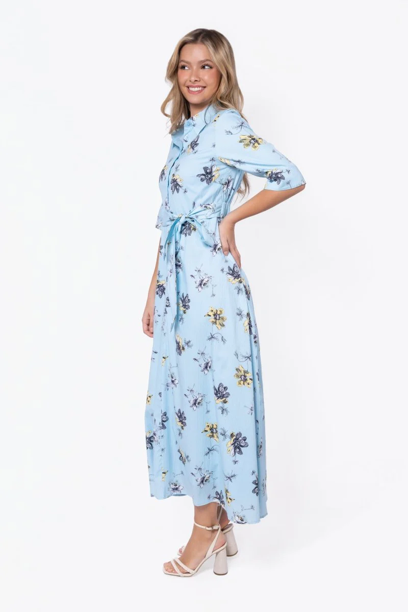 Anika Dress (Blue Flower) - Image 3
