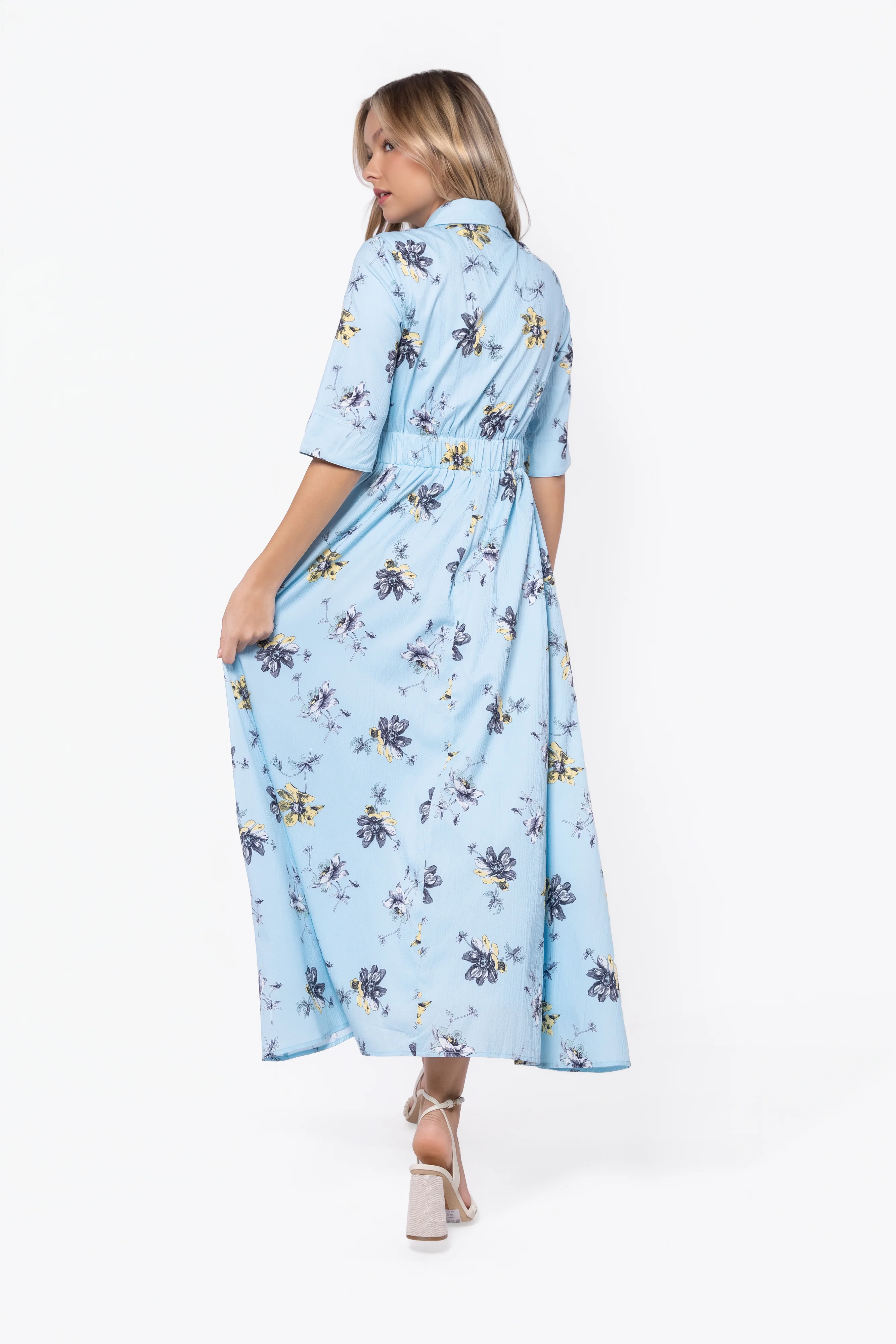 Anika Dress (Blue Flower) - Image 4