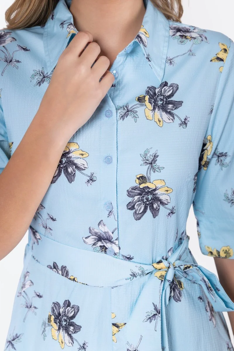 Anika Dress (Blue Flower) - Image 6