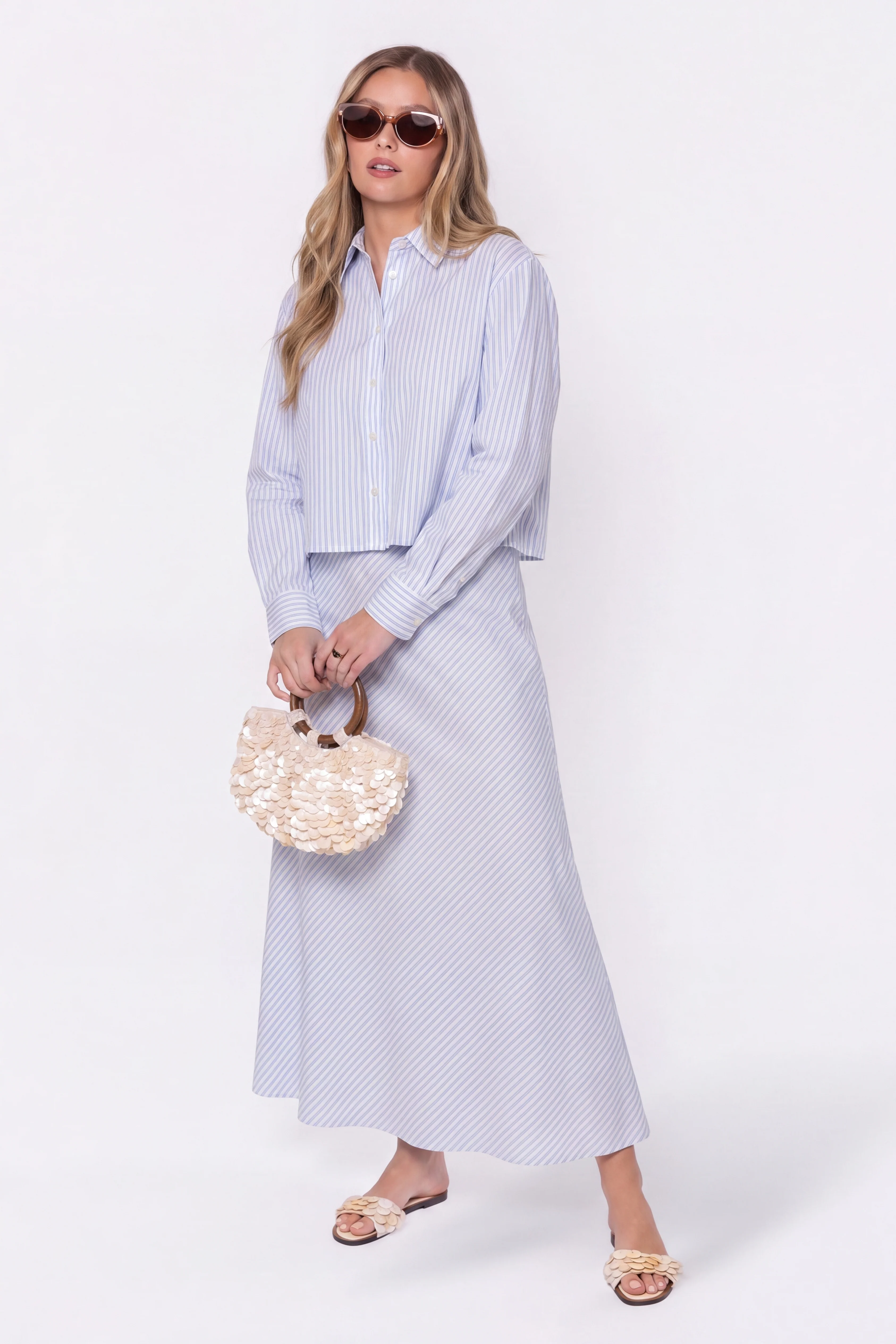 Anita Skirt (Blue Stripe) - Image 4