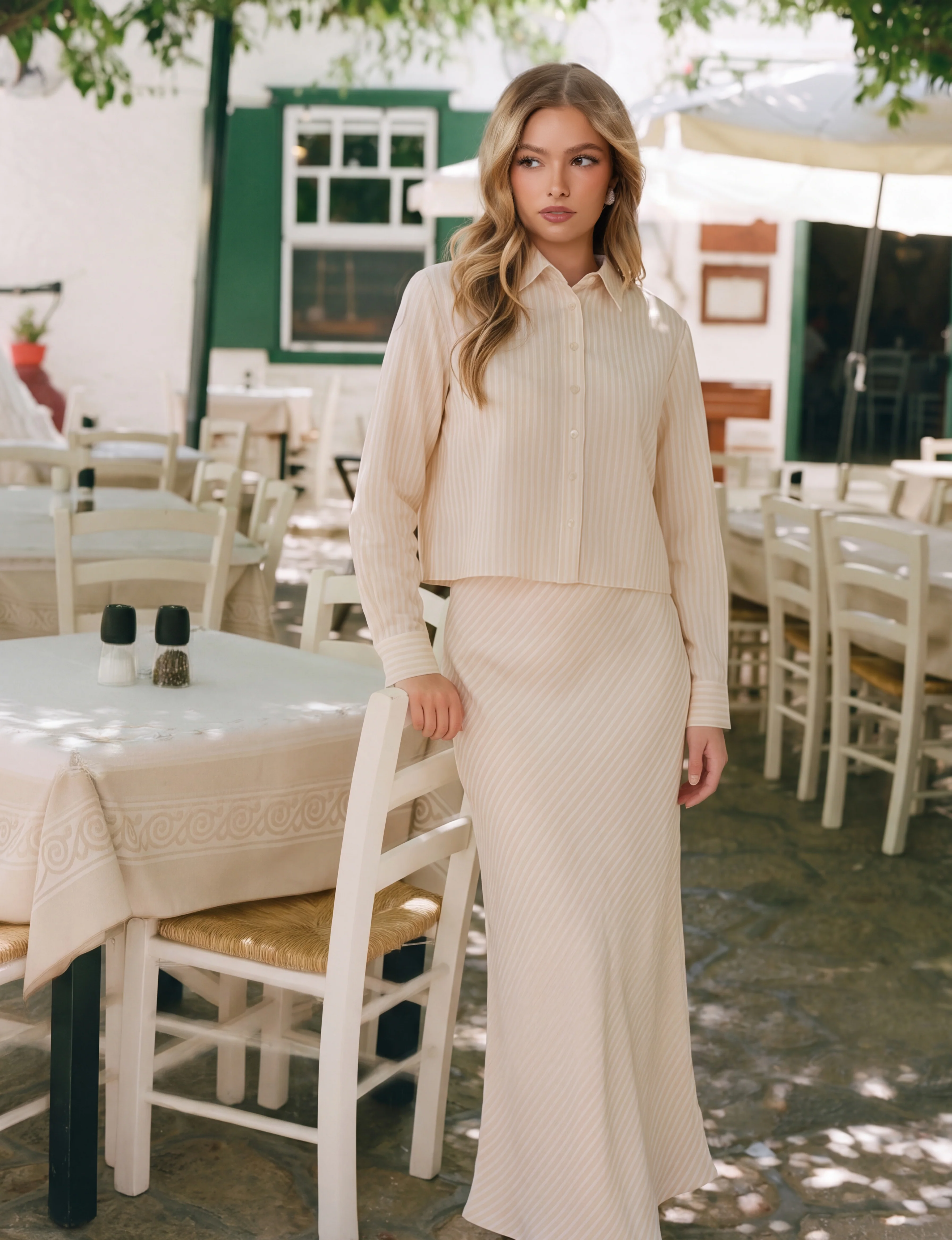 Anita Top (Khaki Stripe) - Image 3