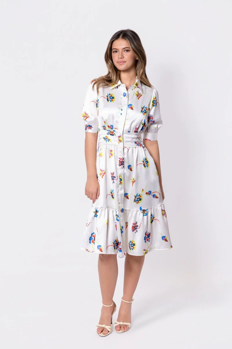 Annie Dress 42" (Ivory Ground)