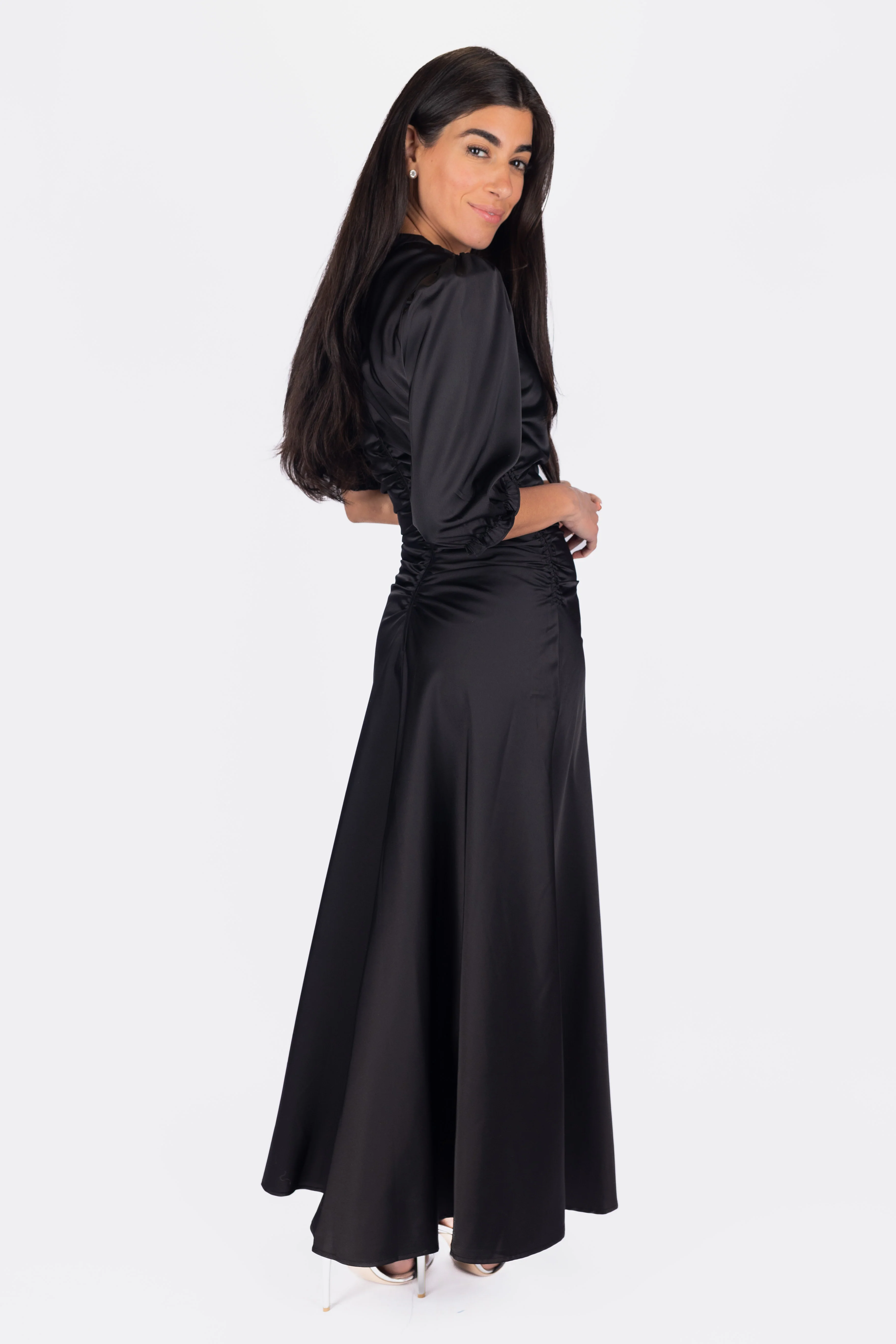 Audrey Dress Short Sleeve (Black Solid) - Image 5