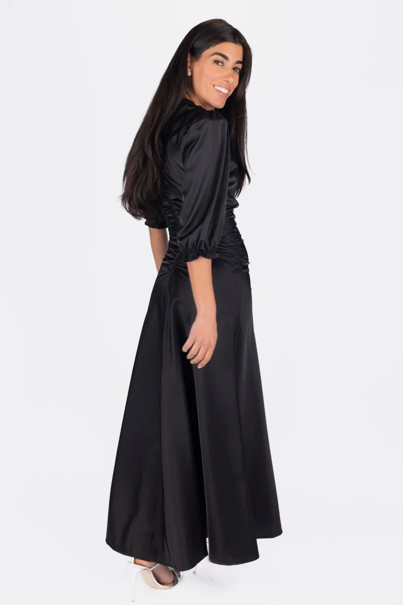 Audrey Dress Short Sleeve (Black Solid) - Image 6