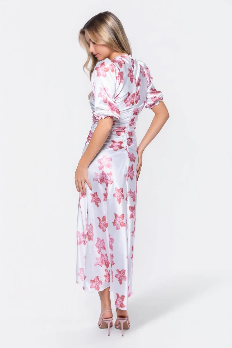 Audrey Dress Short Sleeve (Ivory Pink) - Image 4