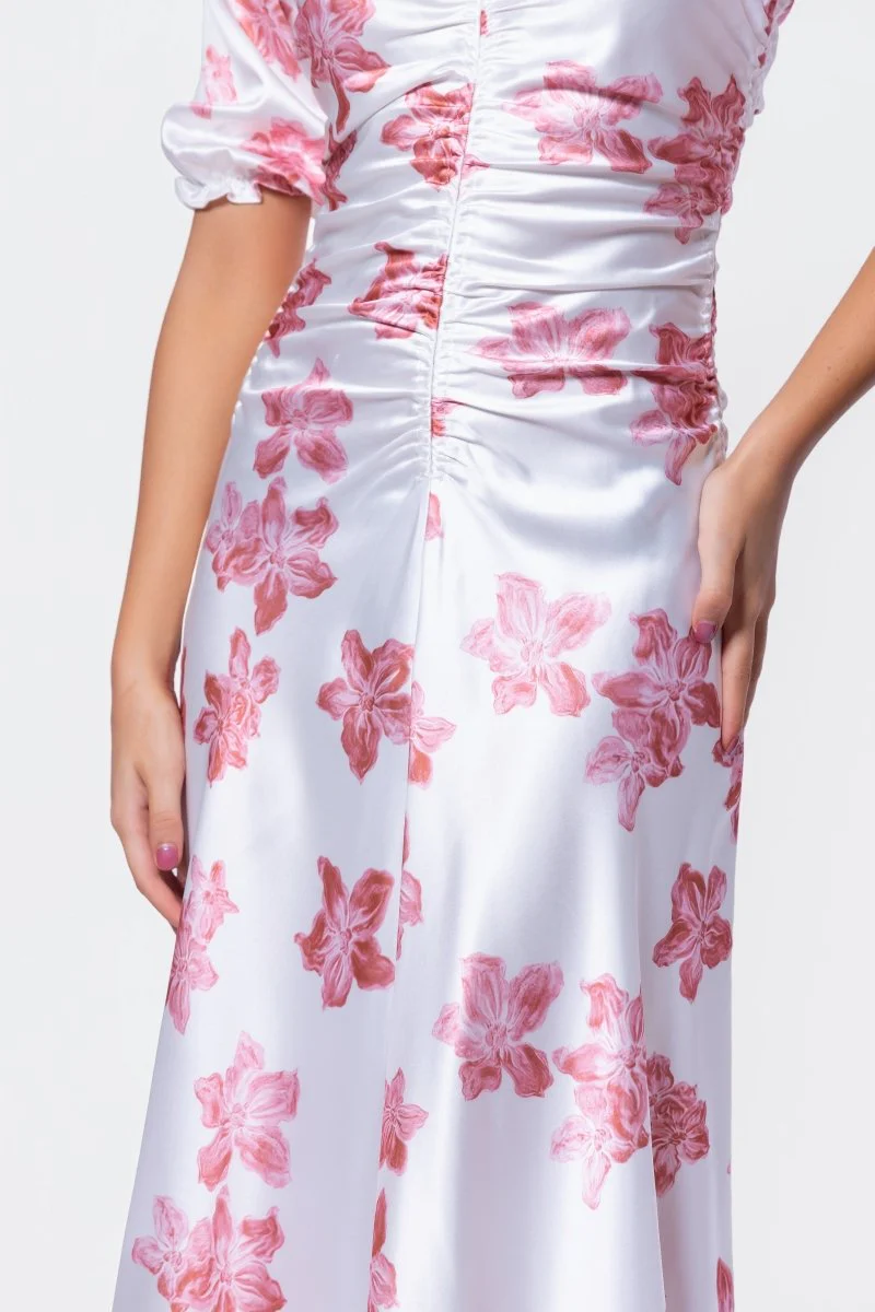 Audrey Dress Short Sleeve (Ivory Pink) - Image 5