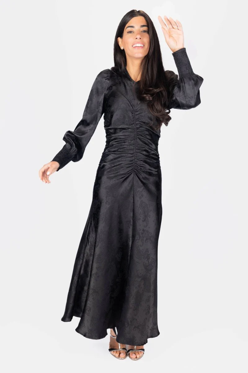 Audrey Dress Long Sleeve (Black) - Image 3