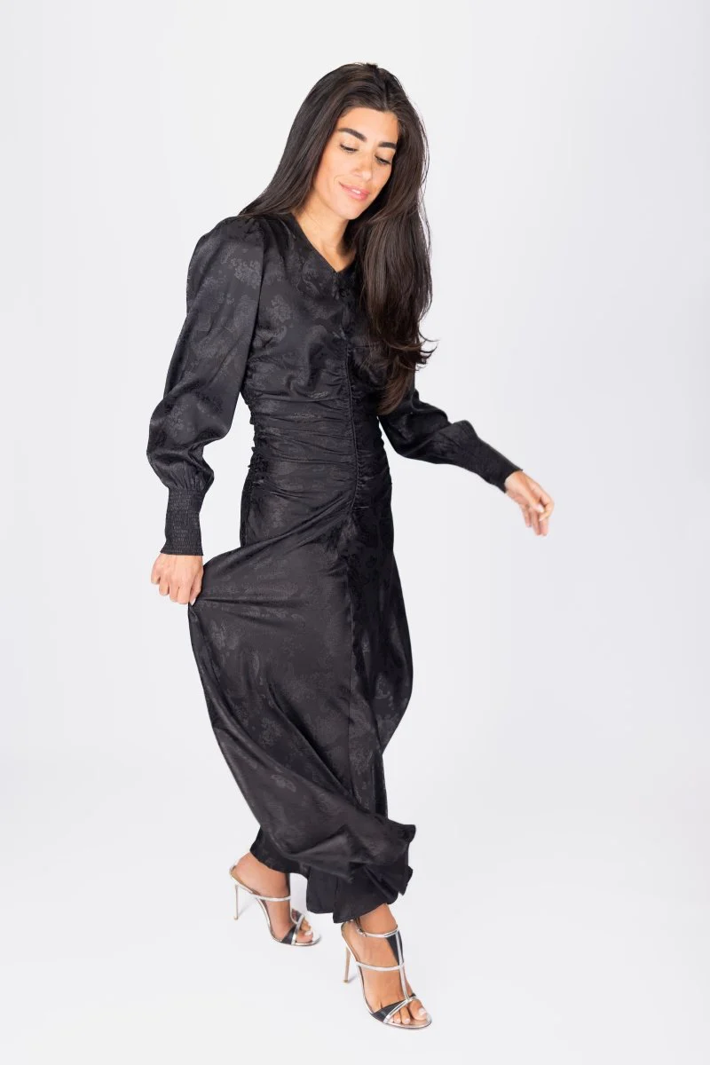 Audrey Dress Long Sleeve (Black) - Image 5