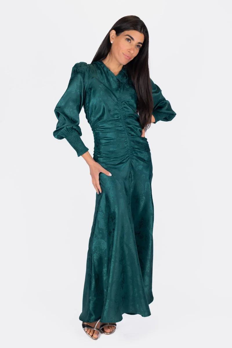 Audrey Dress Long Sleeve (Green) - Image 3