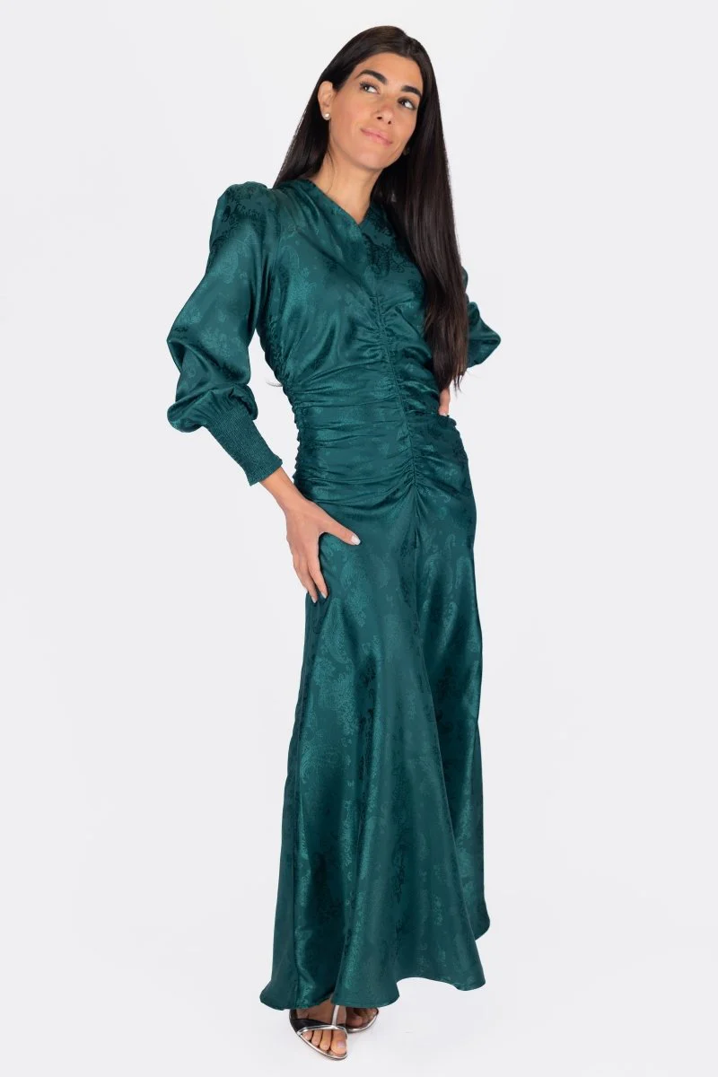 Audrey Dress Long Sleeve (Green) - Image 4