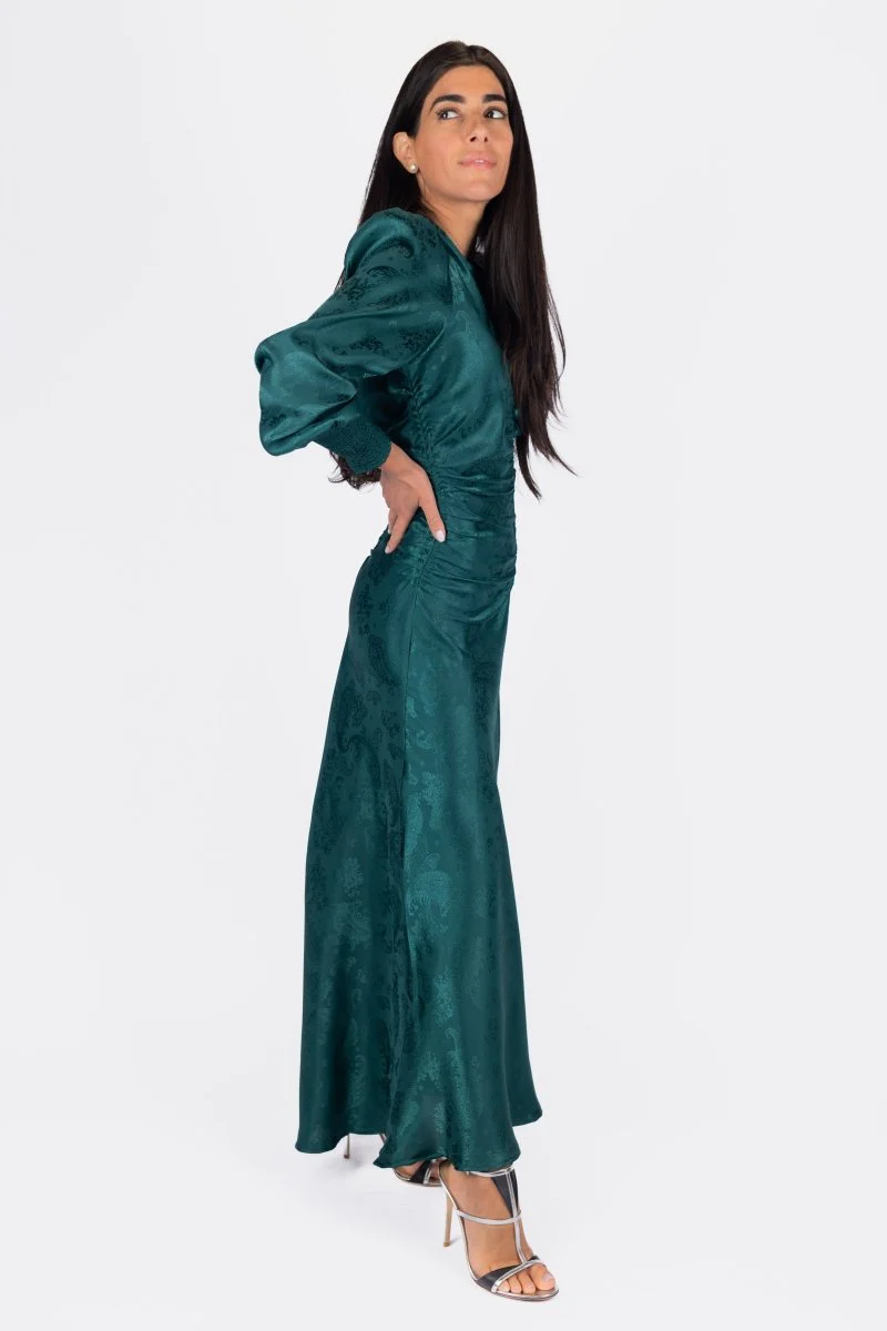 Audrey Dress Long Sleeve (Green) - Image 5