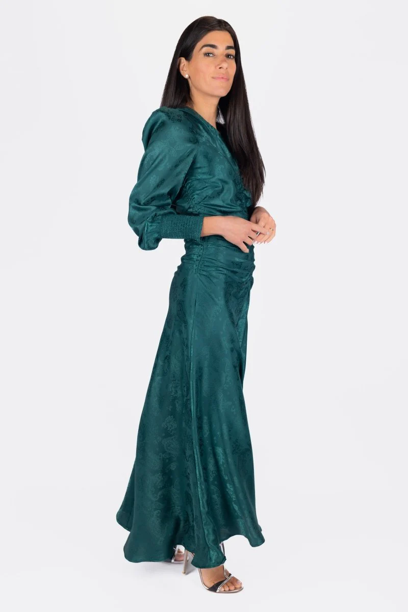 Audrey Dress Long Sleeve (Green) - Image 6