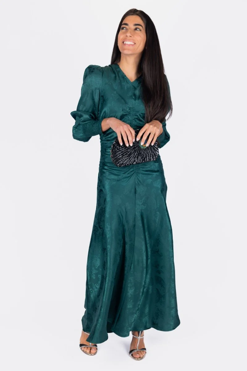 Audrey Dress Long Sleeve (Green) - Image 8