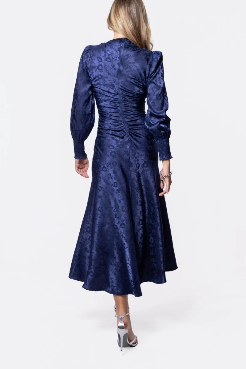Audrey Dress Long Sleeve (Navy) - Image 3