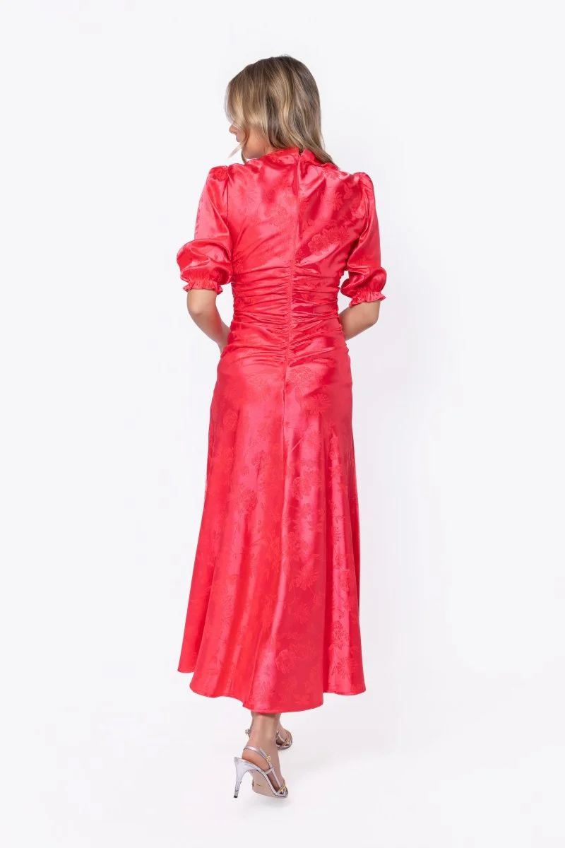 Audrey Dress Short Sleeve (Coral Pink) - Image 5