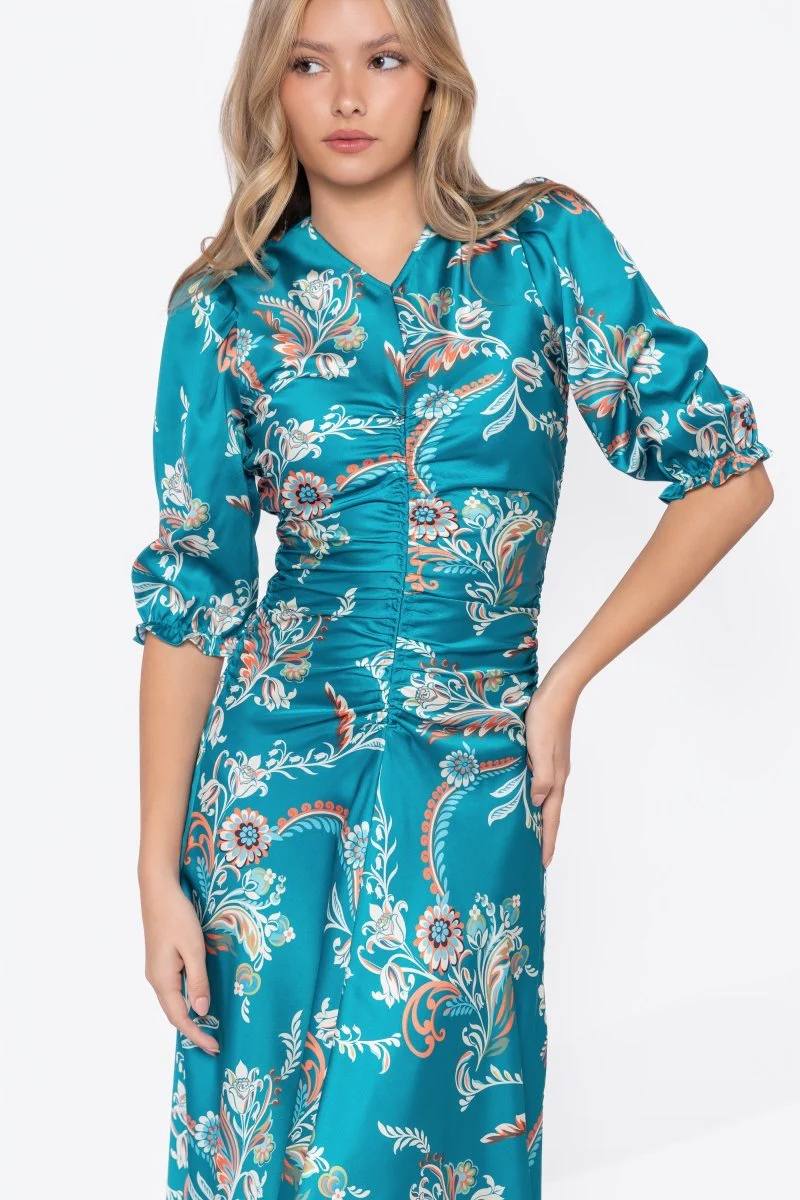 Audrey Dress Short Sleeve (Green Pattern) - Image 4