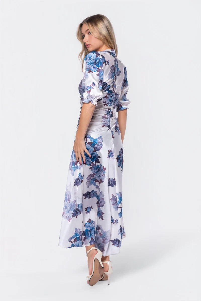 Audrey Dress Short Sleeve (Ivory Purple) - Image 4