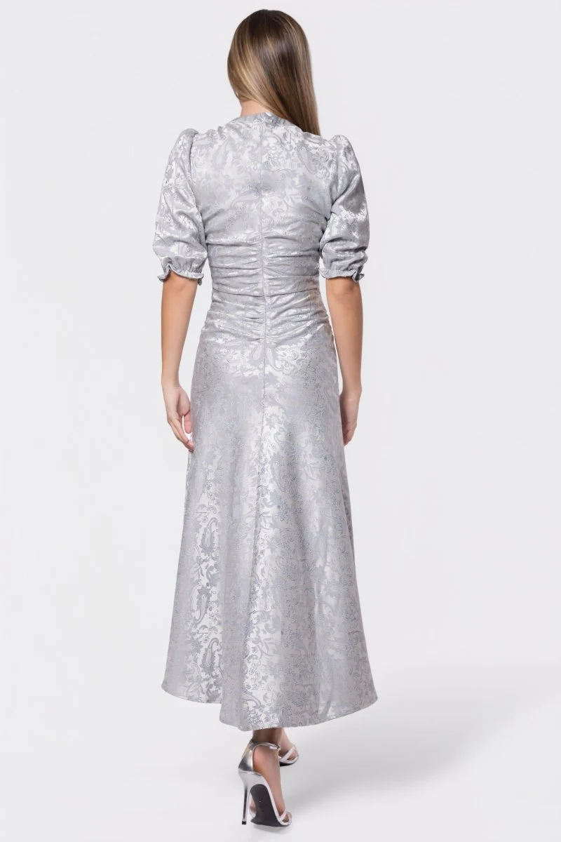 Audrey Dress Short Sleeve (Light Blue Grey) - Image 4