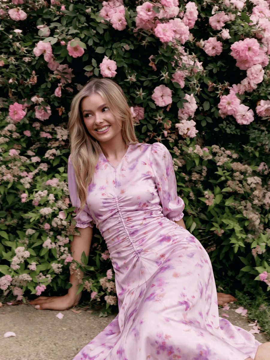 Audrey Dress Short Sleeve (Pink/Purple) - Image 4