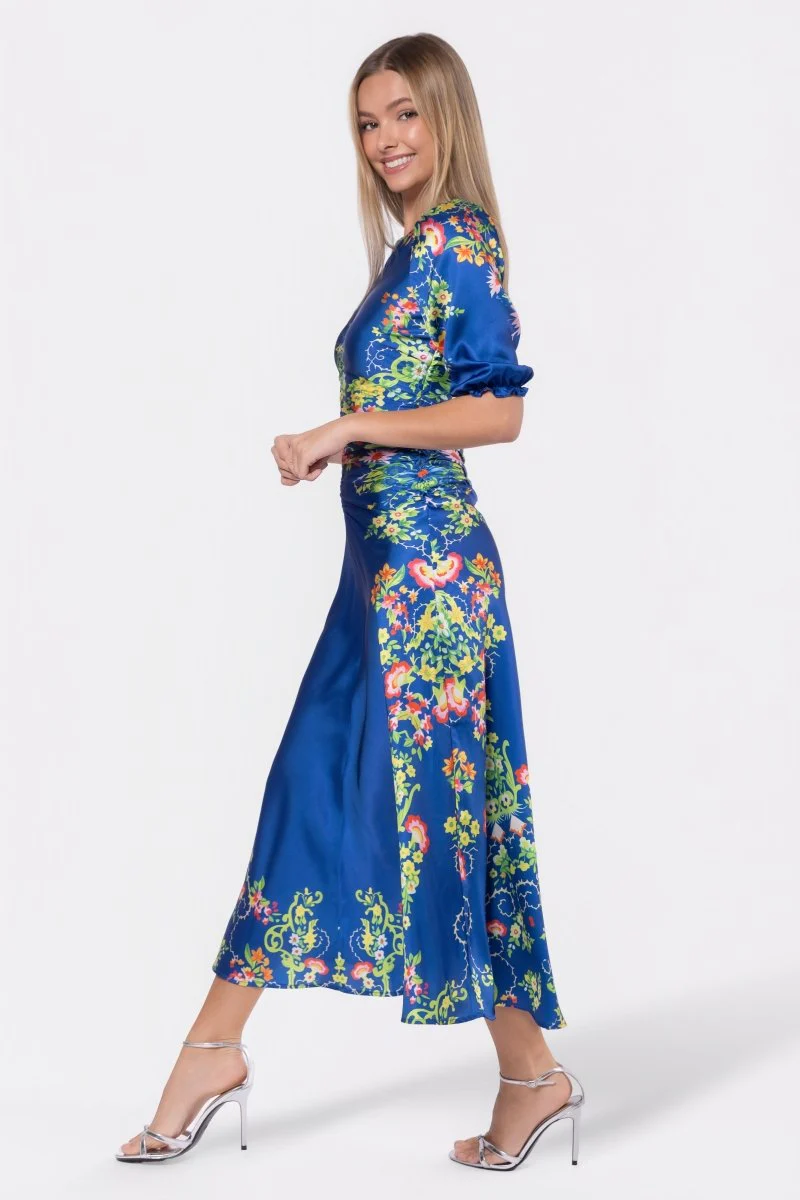 Audrey Dress Short Sleeve (Royal Blue Pattern) - Image 3