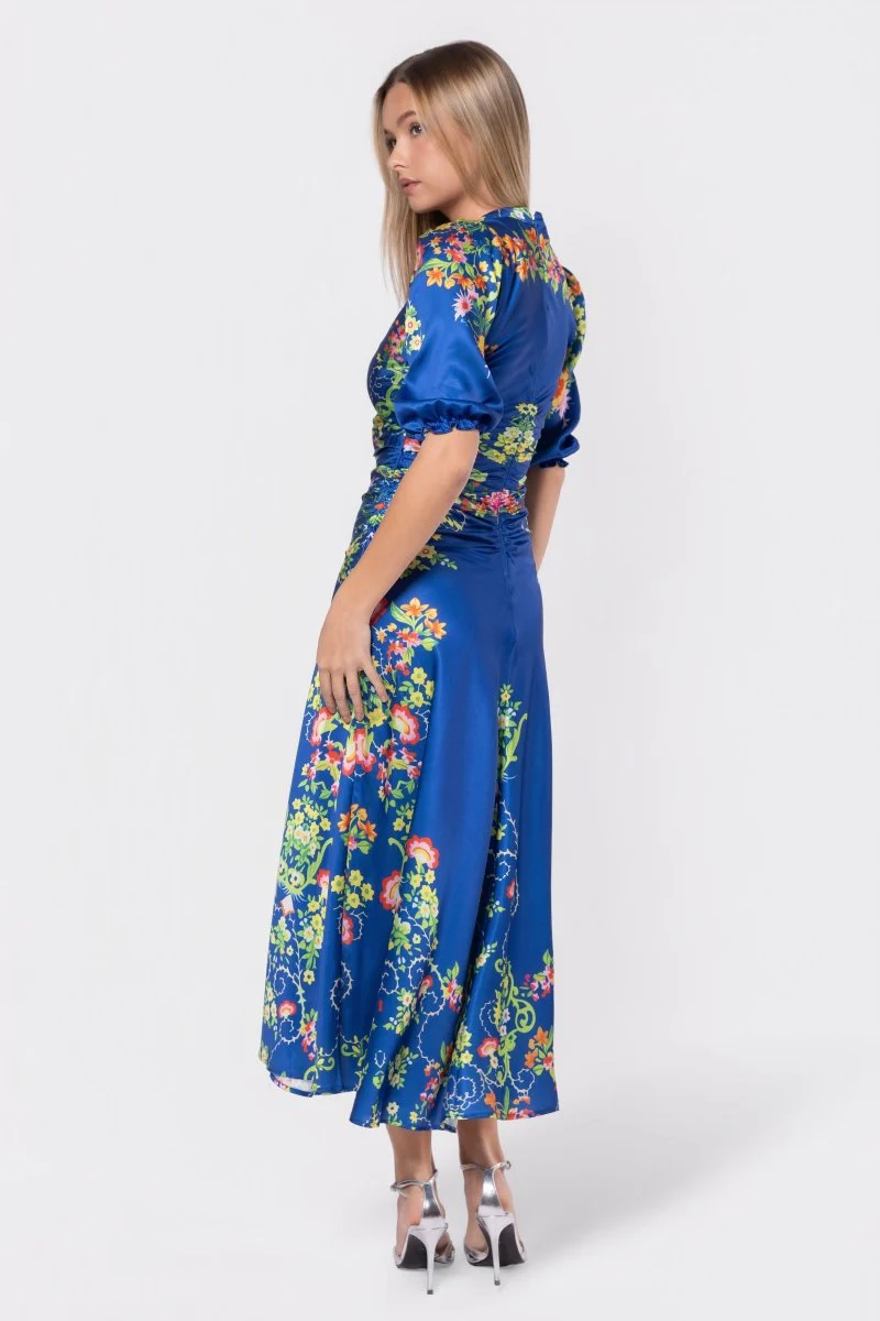 Audrey Dress Short Sleeve (Royal Blue Pattern) - Image 5
