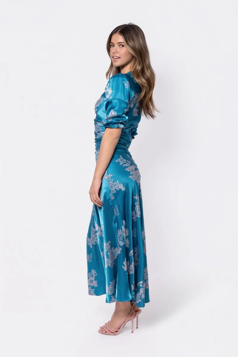 Audrey Dress Short Sleeve (Teal Green) - Image 3
